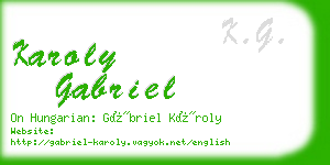 karoly gabriel business card